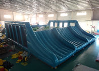 Blue Inflatable Obstacle Challenges , Bouncy Obstacle Course For Adult And Kids