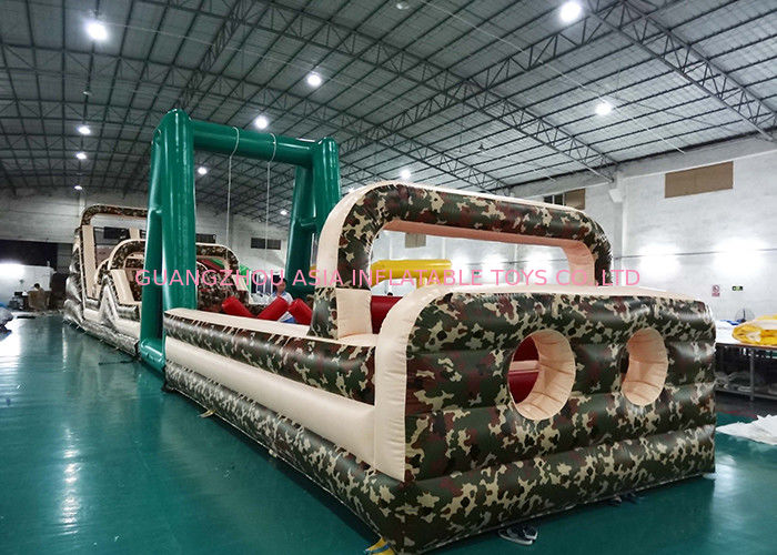 Inflatable Boot Camp Obstacle Course Challenge / Outdoor Inflatable Obstacle Course