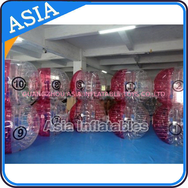 Exciting Half Transparent Inflatable Bubble Ball Suit For Football Soccer Game