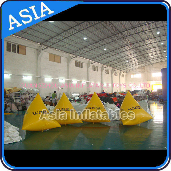 Inflatable Triangular Shape Marker Floating Buoy For Advertising And Water Games