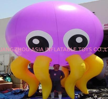 The purple octopus inflatable helium balloon with lighting