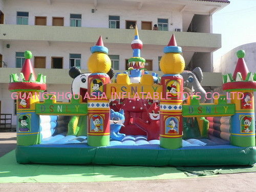 Children Giant Inflatable Theme Park / Outdoor Blow Up Playground