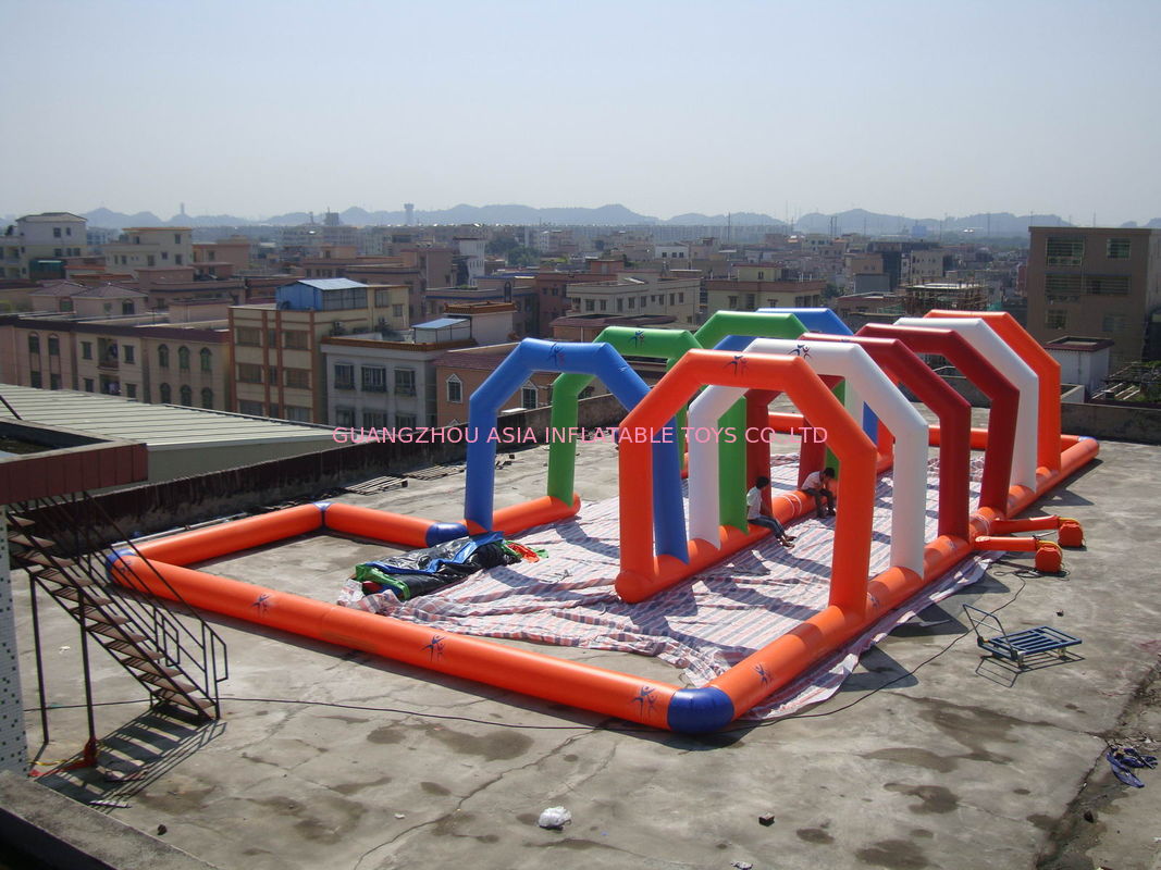Inflatable Amusement Park With Zorb Track Games For Parks , Squares