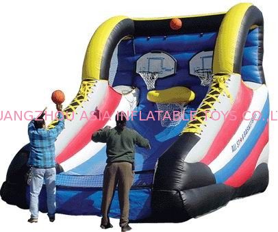 0.55mm PVC Tarpaulin Inflatable Hoop Shooter , Inflatable Amusement Park