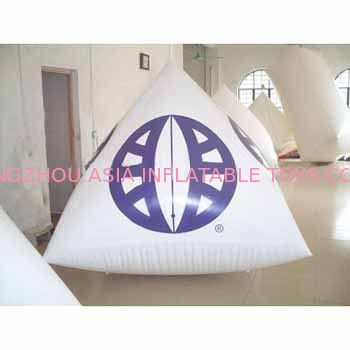 White Color With Logo Triangular Shape Marker Floating Buoy For Advertising