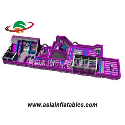 Özelleştirilmiş Pembe 18 OZ Tente Şişme Tema Parkı